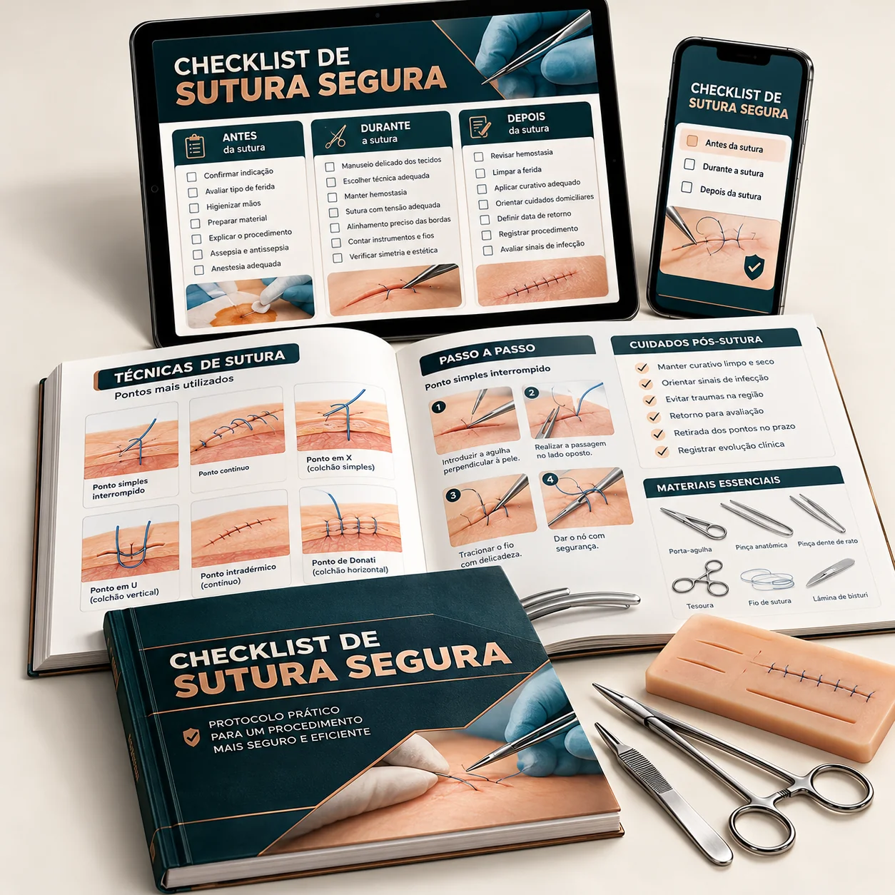 Representación visual del Checklist de Sutura Segura